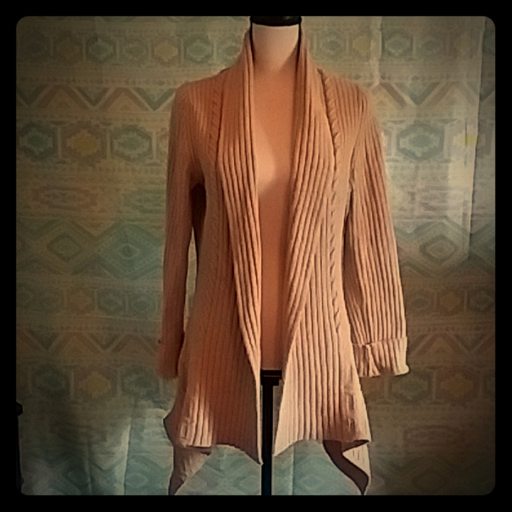 Anthropologie Wool Sweater Flyaway Open Medium